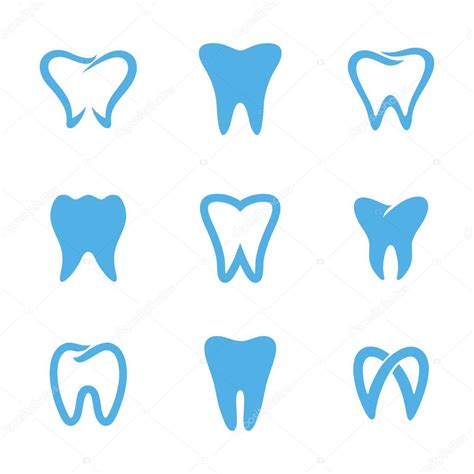 Teeth Logo White — Stock Vector © 3xy 132828502