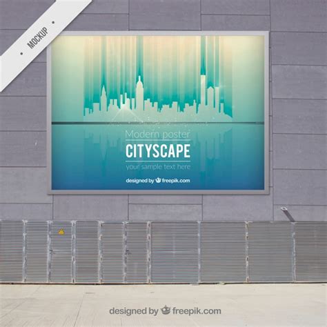 Psd De Mockup Afiche Horizontal Calle 29000 Plantillas Psd Gratuitas