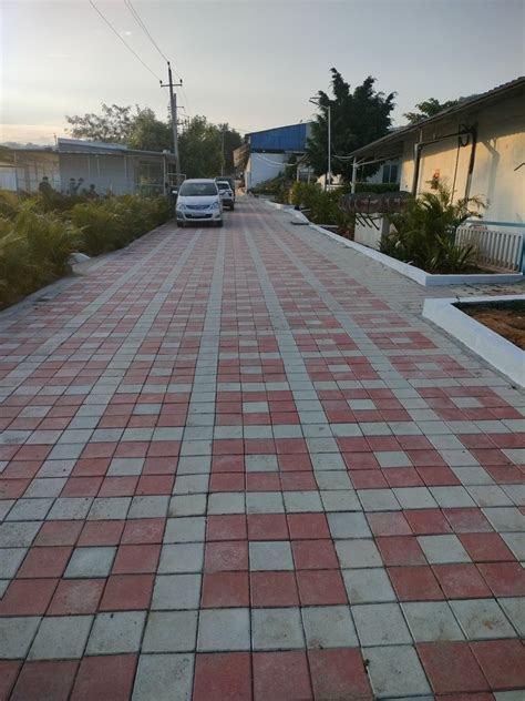 Red Cement Interlocking Paver Block Size 200x200 Thickness 60 At Rs