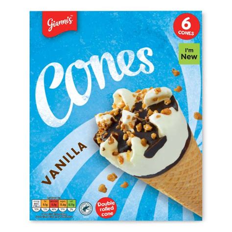 Vanilla Ice Cream Cones 6x71g 6x120ml Gianni S ALDI IE