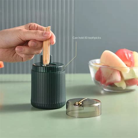 SILNOV Tempat Tusuk Gigi Otomatis Pop Up Automatic Toothpick Dispenser