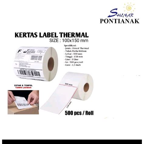 Jual Thermal Paper Roll Kertas Thermal Roll X Mm Isi Pcs