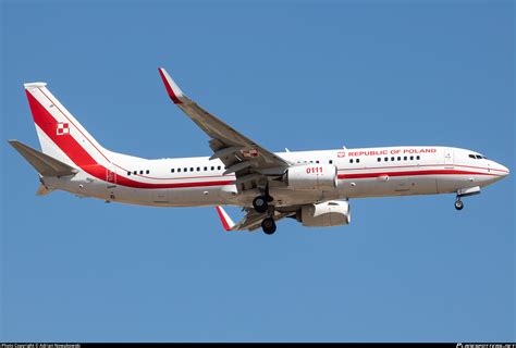 0111 Polish Government Boeing 737 8TV WL BBJ2 Photo By Adrian