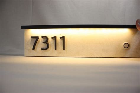 Custom Room Number Hotel Signage Signage Light Metal Signage