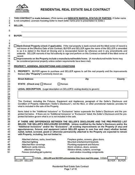 Kansas Residential Purchase And Sale Agreement State Of Kansas Purchase