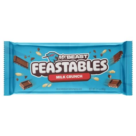 現貨 Feastables Mr Beast Bar Milk Chocolate Crunch 野獸先生朱古力 牛奶朱古力脆粒