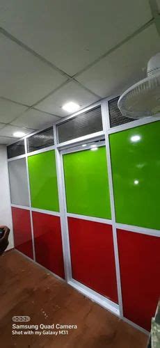 Aluminium Partitaon Silver Aluminum Office Partition At Rs 180 Sq Ft In Vasai Virar