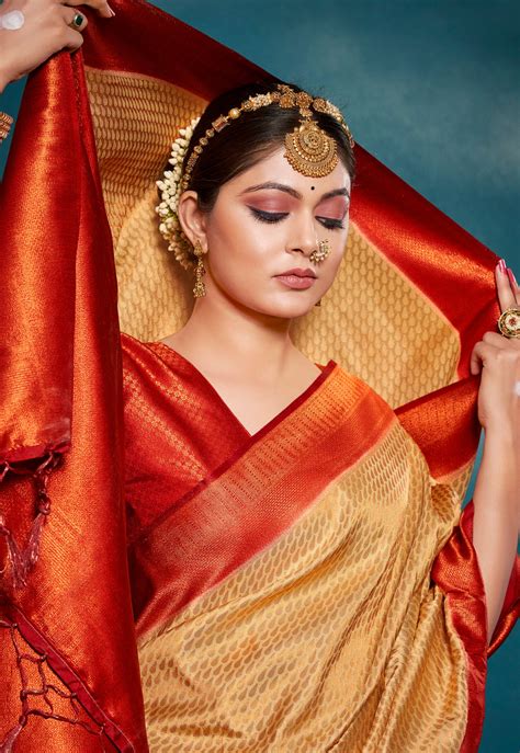 Nw Trendy Designer Soft Kanjivaram Silk With Chaap Dying Saree