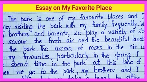 Essay On My Favourite Place In English Paragraph On My Favourite