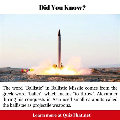 The Word Ballistic Is Derived From The Greek Word Ballei Meaning To