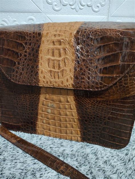 Authentic Crocodile Skin Messenger Flap Crossbody On Carousell