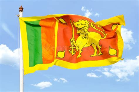 National Flag Of Sri Lanka Stock Image Image Of Hovering