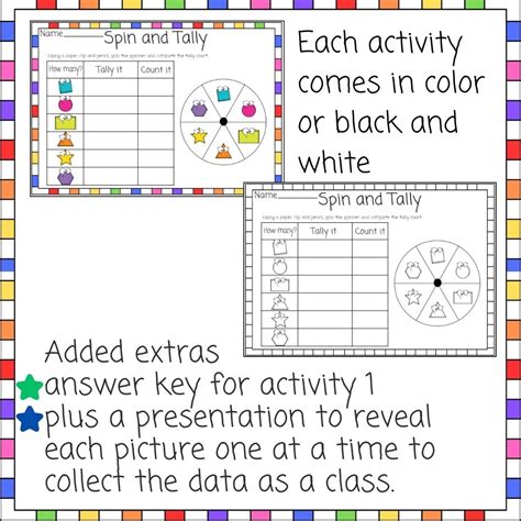 D Shape Find Tally Graph Answer Solve Math Worksheet Activity