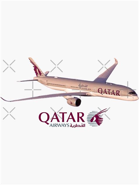 Qatar Airways Airbus A350 Airplane Sticker For Sale By Yourluxuryshop Redbubble