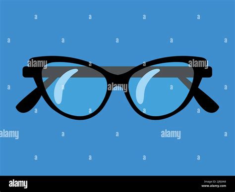 Retro Glasses Isolated On Background Round Black Rimmed Glasses Women