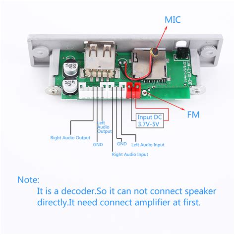 Bluetooth Mp3 Decoding Board Module Wiring Bluetooth Mp3 Dec