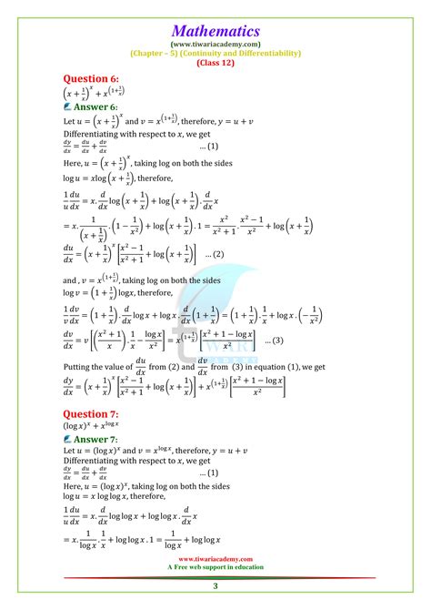 Ncert Solutions For Class Maths Chapter Exercise In Pdf Form