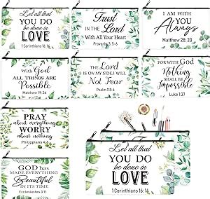 Amazon Talltalk Pcs Christian Cosmetic Bags Inspirational Bible