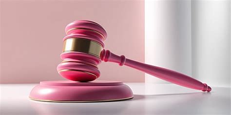 Pink Judge Gavel And Sound Block As Duotone Style Background Gavel And