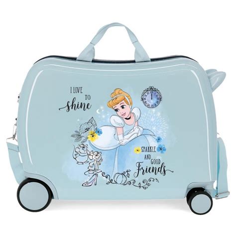 Valise Trotteur DISNEY Princess Cendrillon Bleu Ciel Planetebag