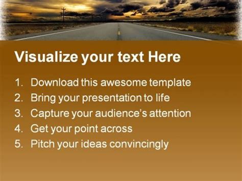 The Road Travel PowerPoint Templates And PowerPoint Backgrounds 0611