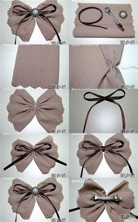 The Instructions For How To Make A Bow With Ribbon And Bows Are Shown