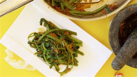 Kangkung Belacan - Southeast Asian Recipes - Nyonya Cooking