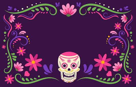 Dia De Los Muertos Skulls Background