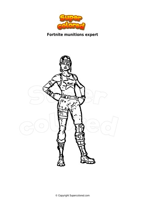 Coloriage Fortnite Munitions Expert Supercolored