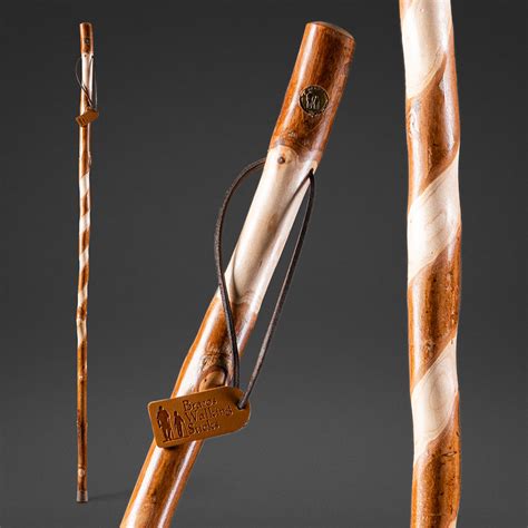 Twisted Assorted Hardwood Rustic Walking Stick 55 Brazos Walking Sticks