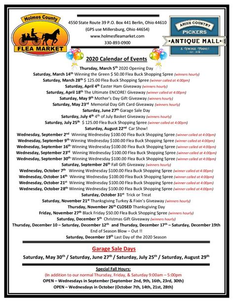 Holmes County Events Calendar - Farah Chrystal