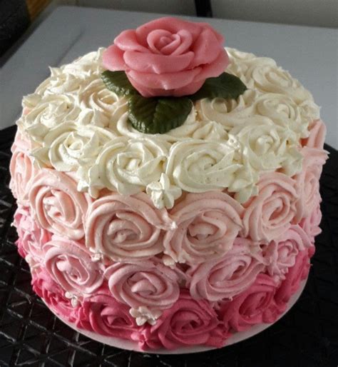 Lovely Buttercreme Roses Cake How To Make Cake Cake Rose Cake