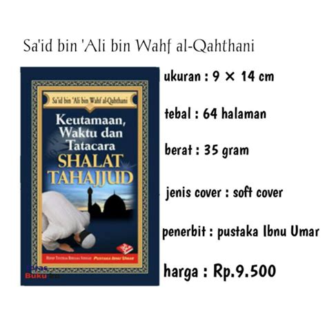 Jual Keutamaan Waktu Dan Tatacara Shalat Tahajjud Shopee Indonesia