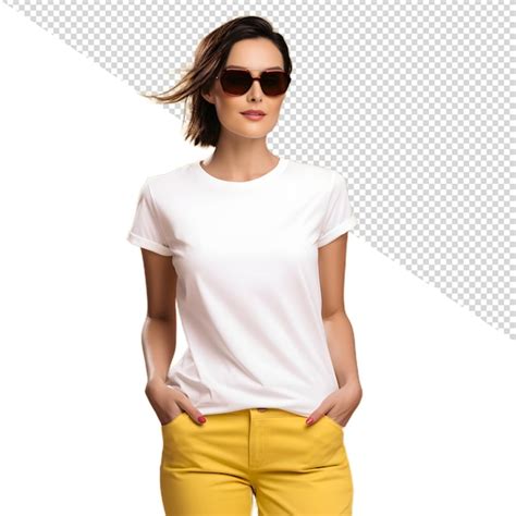 A Woman Wearing A White Shirt That Says Quot Shes Wearing Sunglasses