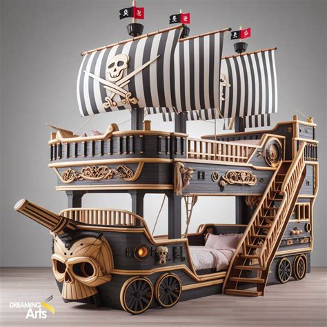 Pirate Ship Shaped Bunk Bed Interesting Choice For Your Bedroom