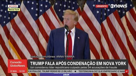 Após condenação Trump discursa e ataca Biden imigrantes juiz e até