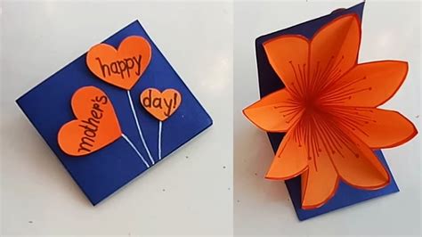 Handmade Mothers Day Card Mothers Day Pop Up Card Making Idea