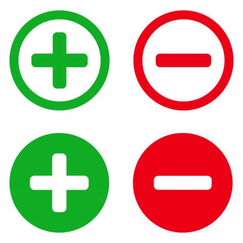 190 Plus Minus Sign Green Red Icon Web Internet Mathematical Button