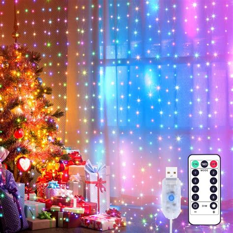 Yizhet Curtain Lights 3m X 3m Curtain Fairy Lights 300 LED Curtain