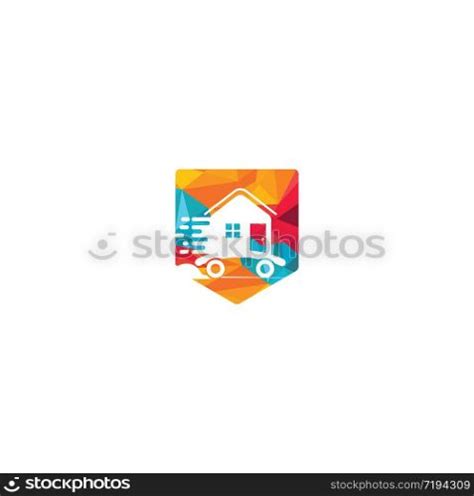 House Moving Company Logo Design Home Logo With Moving Symbols