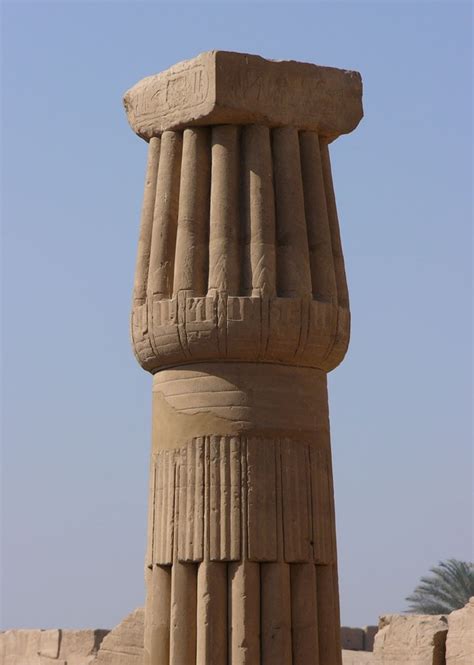 Lotus Column Ancient Egyptian Architecture Ancient Egypt History