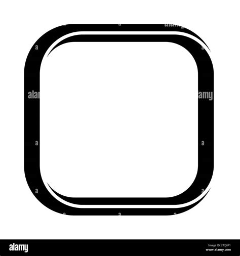 Square Frame Rounded Corners Doodle Frame Border Square Banner Markers
