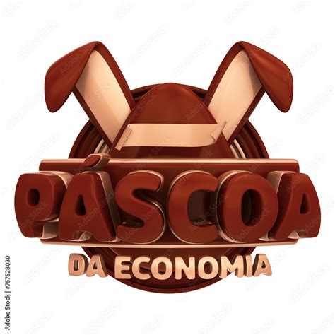 Selo 3d de Páscoa Logo 3D páscoa campanha de páscoa promoções de