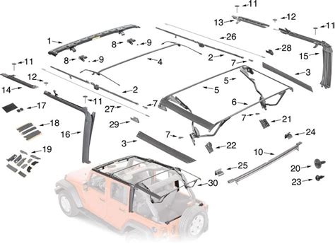 Jeep Wrangler Jk Soft Top Parts Diagram