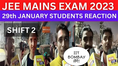 Jee Mains Exam 2023jee Mains Exam Students Reactionjee Mains Exam