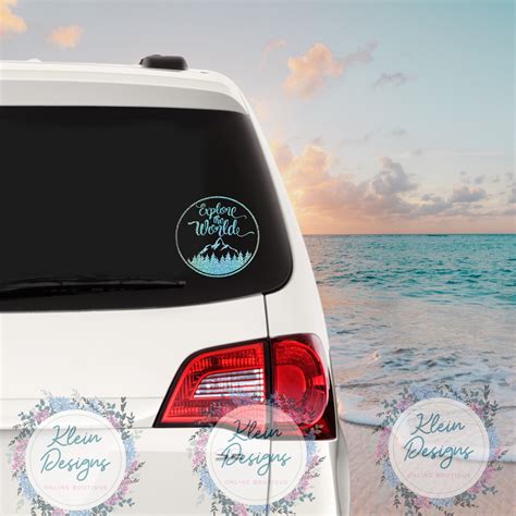 Explore The World Decal Explore The World Sticker Adventure Etsy