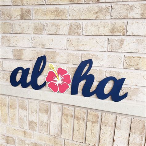 Aloha Welcome Wood Sign Hawaiian Aloha Sign Hawaiian Room Decor