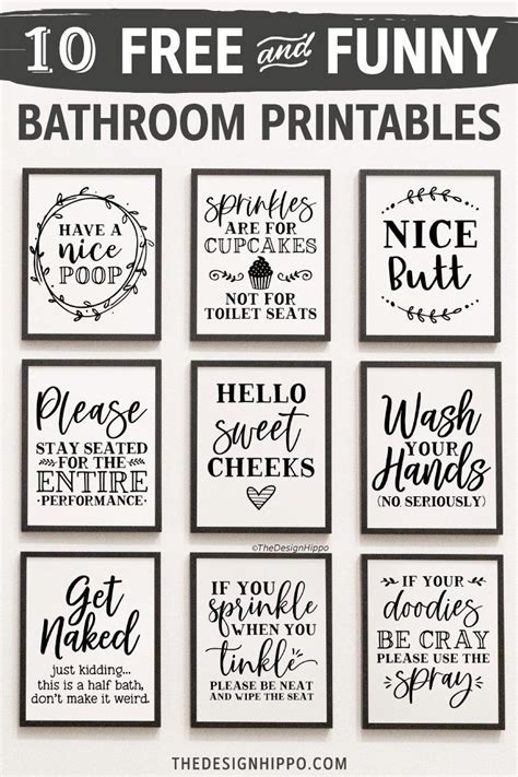 Free Bathroom Decor Printables For Your Home Make Funny Wall Art