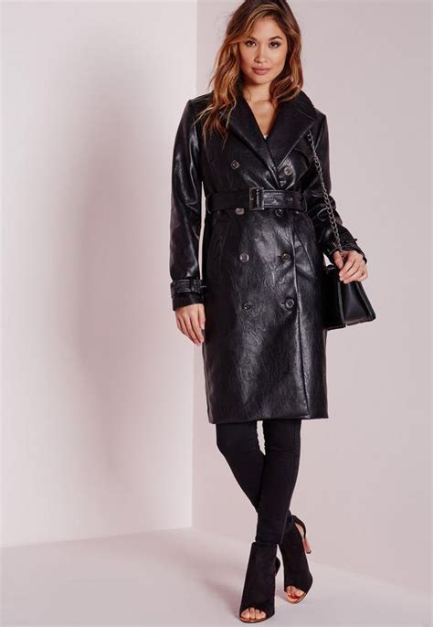 Ladies Long Leather Trench Coat Tradingbasis