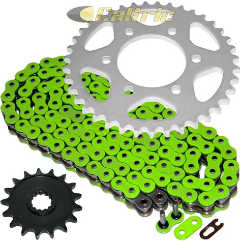 New Green O Ring Drive Chain And Sprockets Kit For Kawasaki Zx1000 Ninja Zx10r Ebay